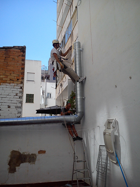 trabajos verticales con cuerdas