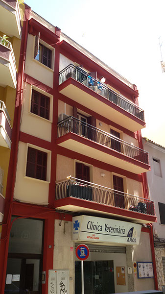 Detalle de la fachada tras la renovación