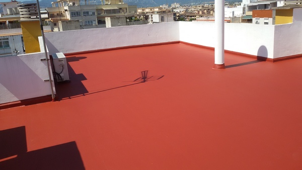 Terraza impermeabilizada, resultado final